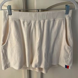 KULE Cream colored terry shorts